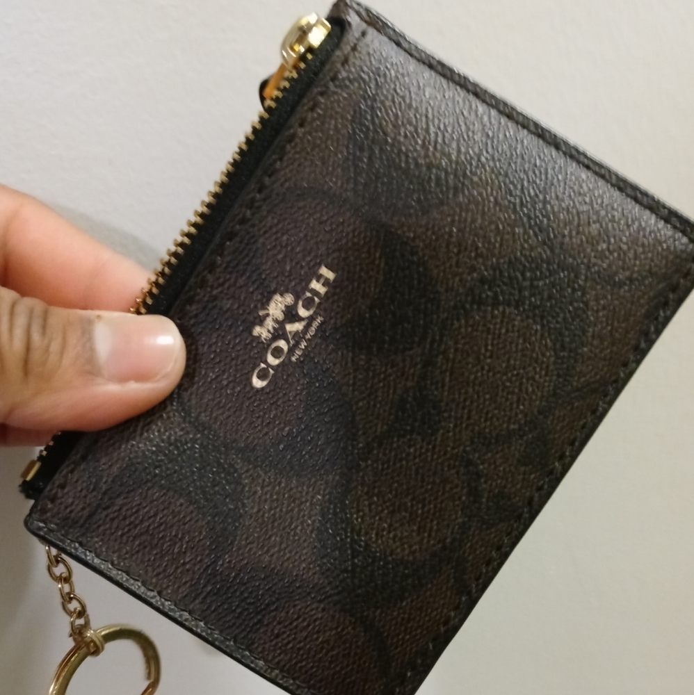 Coach key ring card holder